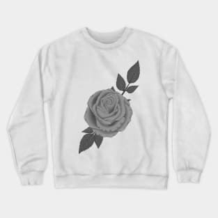 Rose Black and White Crewneck Sweatshirt